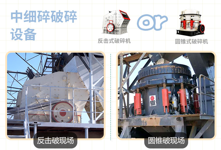 反擊式，圓錐式破碎機(jī)作業(yè)現(xiàn)場